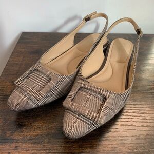 Chinese Laundry Checkered Slingback Flats